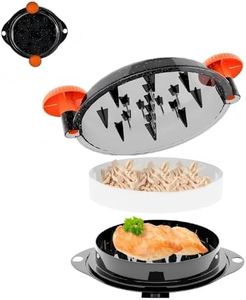 Chicken Shredder Meat Shredder Tool Twist Large - Tool with Stainless Steel Spikes for Shredded Chicken Breast Beef Pork Kitchen Gadgets Essentials (Orange&Black)