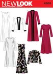 New Look A 10-12-14-16-18-20-22 Sewing Pattern 6305 Misses Dresses, white