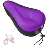 Zacro Gel Kids Bike Seat Cushion Cover for Boys & Girls, Anti-Slip Bike Seat Cover for Toddler, Breathable & Extra Soft Memory Foam Child Bicycle Saddle Padded with Reflective Strip, 9"x6"