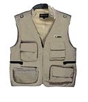 Osaka Tonba Photography Jacket Vest Outdoor With Netted Ventilation Adjustable Waist. Multi-Utility Pockets (Cream Tan, XXL)