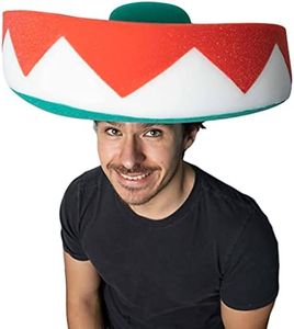 FOAM PARTY HATS: Mexican Hat - Mexican Sombrero Hat - Mexican Dress Hat - Cinco de Mayo Hat - Tacos and Tequila Hat - Fiesta Hat