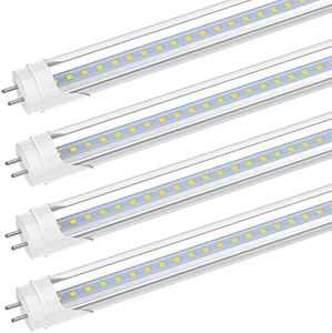 Romwish 3FT LED Tube Light, T8 T10 T12 LED Light Bulb, 14W(30W Equiv.), 5000K Daylight, 1600LM, 36 Inch F30T12 Fluorescent Tube Replacement, Remove Ballast, Dual-Ended Power, Clear Cover, 4 Pack