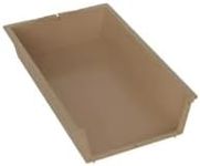 Brixwell 45-91 Cabinet Drawer Insert - Beige Plastic Organizer, 11-3/4" Width x 4" Height for Efficient Storage and Organization