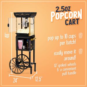 Nostalgia Popcorn Maker – Black Electric Popcorn Machine