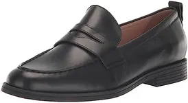 Cole Haan Women's Stassi Penny Loafer, Black Leather, 5.5