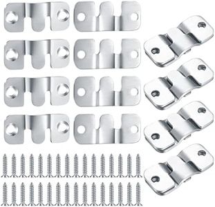 Support Montage Encastré Dissimulé, Crochet pour Cadre Photo, Mural Cintre Photo, Supports Suspension Emboîtement, Connecteur de Meubles pour Suspendu Fixation Miroirs, Image (44*19 mm- 16 Pièces)