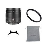 7 Artisans 35mm F0.95 Large Aperture APS-C Manual Focus Portrait Lens for Canon EOS M Mount Camera Black