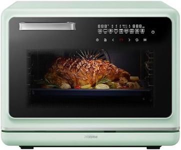 ROBAM Toaster Air Fryer Oven Combo, Countertop Convection Cooker with Bake & Fry, 1.2 Cu.Ft Large Capacity Combi Steam Oven, 32 Preset Recipes, Smart Touch Precise Temp Control, Multi-Stage CT767