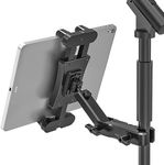 Tablet Holder for Mic Stand, Microphone Stand Tablet Holder, Cellphone Holder for Music Stand Compatible with iPad, iPad Pro, iPad Air, iPad Mini, and All Smartphone 4.7-13.5 Inches