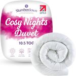 Slumberdown Cosy Nights Double Duvet - 10.5 Tog All Year Round Quilt Ideal for Summer & Winter - Comfortable, Soft Touch Cover, Hypoallergenic, Machine Washable, Size (200cm x 200cm)