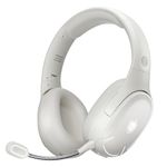 PS5 Gaming Headset for PS4, PC, PHOINIKAS Q6S Bluetooth 5.3 Over Ear Headphones with Detachable Noise Cancelling Mic, 30h Playtime, Stereo Sound, Bluetooth only for Phone/Laptop/Table (White)