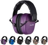 HUARUI Hearing Protection Ear Muffs SNR 29dB Noise Cancelling Headphones for Adults Kids Autism,Safety Earmuffs for Hunting,Shooting, Mowing, Construction(Purple)