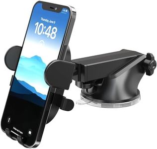 Elv Car Mount Adjustable Universal Car Phone Holder Long Arm, Dashboard Windshield for Smartphones - Black