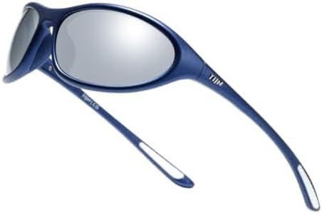 TIJN Sports Sunglasses UV400 Wraparound for Men Women Cycling, Vanta