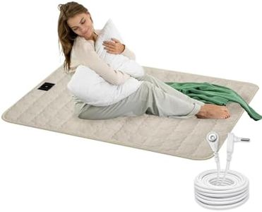 Grounding Sheet, Grounding Mat for Bed with 95 Cotton and Conductivity 5 Silver Fabric Quilting Process（Beige 23.6 * 35in）