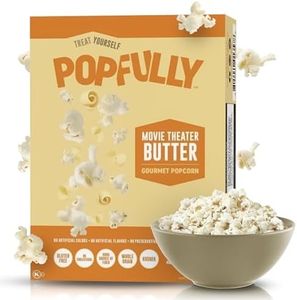 POPFULLY Fully Pops Movie Theatre Butter Popcorn, 2.75oz Sharing Bags, 3-Pack, Buttery Flavor, Big Pop, Micro Popcorn Bags
