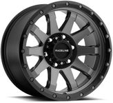 Raceline Wheels 934G CLUTCH Wheel Gunmetal 17X8.5"5X127 Bolt Pattern 0mm Offset/(4.75"B/S) 10 Spoke Aluminum Passenger Car Wheels, Full Size Replacement Gunmetal Car Rims
