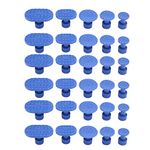 Keenso Blue Puller Tabs Dent Puller Tabs Tools Car Dent Remover Paintless Dent Repair Kit Car Dent Suction Cup 30 PCS