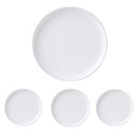 Swuut Matte Ceramic Appetizer Plates 15cm,Set of 4, Holiday Snack Bread Butter Mini Side Plate Set,Dishwasher Microwave & Oven Safe (6 inch, White)