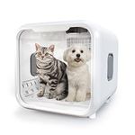 PvEvTv Automatic Pet Dryer Box for Cats and Small Dogs,Ultra Quiet Dog Hair Dryer 71L Capacity with Smart Temperature Control and 360 Drying(White-Standard)