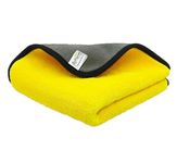 SOFTSPUN 900 GSM, Microfiber Double Layered Silk Banded Edge Cloth 40x40 Cms 1 Piece Towel Set, Extra Thick Microfiber Cleaning Cloths Perfect for Bike, Auto, Cars Both Interior and Exterior.