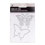 Little Birdie Thin Cut Dies Beauteous Butterflies Design|DIY Scrapbooking & Card Making |Perfect for Using with Cardstock, Glitter Foam & Handmade Papers |Set of 2pc S