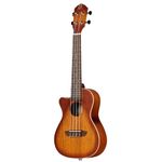 Ortega Guitars Concert Ukulele Lefthanded – Electro-Acoustic – Earth Series – with Cutaway – Okoume, Brown (RUDAWN-CE-L)