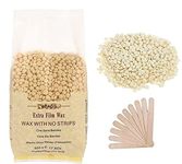 GLOW FIRST Hard Beans Wax With Wooden Stick For Full Body Hair Removal Wax (500G) Multicolor, Women