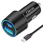 Rapid Type C Car Charger, Compatible for Google Pixel 9 Pro XL/8/7/6/5a/4, iPhone 16/15 Plus/Pro/Max, Samsung Galaxy S24/S23 Fast USB C PD Car Charger with 3ft Cable, 20W Power Delivery Car Adapter