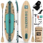 TIGERXBANG Paddle Board, 10.8' Stand Up Paddle Board with Premium Complete Inflatable SUP Accessories, Extra Wide Paddleboards for Adults & Kids-Pandora Collection Verdigris Green