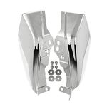 HCmotorku Motorcycle Mid Frame Air Heat Deflector Fits for Harley Touring Road King Electra Glide Street Glide Road Glide Tri Glide 2017-2023 Chrome