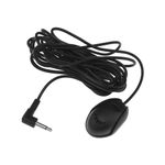 Micro Traders 3.5mm Car External Microphone Portable Car Microphone with 3m Cable for Car Vehicle Head Unit Audio Stereo Radio GPS DVD, Plug and Play