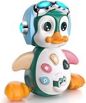 MOONTOY Baby Musical Toys for 18+ Months Old Boys Girls, Infant Crawling Sound Toys with Music and Lights, Learning Baby Penguin Toys 18+ Months plus, Educational Birthday Presents 18 24 Months