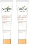 Simple Protect 'N' Glow Triple Protect Moisturiser SPF 30, 40ml (Pack of 2)