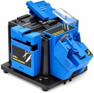 Electric Drill Bit Sharpener, 3-in-1 Multifunction Electric Sharpening Machine for Knife, drill, Chisel, Scissor, 110V, Grinder with Adjustable Angles, 96W, 1350rpm, Compact Design