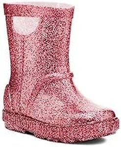 UGG Botas de lluvia unisex K Drizlita Glitter para niños, Rosa brillante, 12 US Little Kid