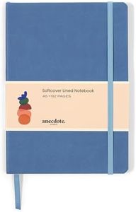 Softcover Ruled Journal with Thick 80 gsm Lined Cream Paper A5 size (8.3 inches x 5.4 inches) - Daily Writing Notebook Journal for Travel, School and Office Use - Diary Journal for Women and Men - French Blue