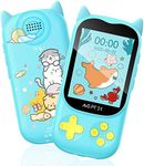 MP3 Player for Kids, AGPTEK A61 8GB Kid Music Player with Bluetooth 5.3, 2.4 Inch Color Screen Built-in Speaker, FM Radio, Voice Recorder, Expandable Up to 128GB (Blue)