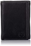 Timberland Men's Genuine Leather RFID Blocking Trifold Wallet, Black, One Size