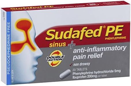 Sudafed PE Sinus Pain Relief + Anti Inflammatory Double Action Tablets 20 Pack