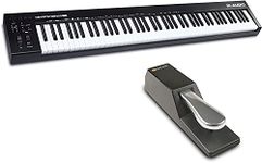 Keystation 88 MIDI Keyboard Controller Beat Maker Bundle with 88 Keys and Sustain Pedal, Plus Software Suite