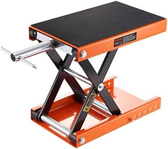 VEVOR Motorcycle Lift, 1100 LBS Motorcycle Scissor Lift Jack with Wide Deck & Safety Pin, 3.7"-13.8" Center Hoist Crank Stand, Steel Scissor Jack for Street Bikes, Cruiser Bikes, Touring Motorcycles