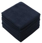 VeraSong Microfiber Dish Cloths Fast Drying Kitchen Cleaning Cloth Dish Rags Dust Cloths Ultra Absorbent Lint Free Washcloths 12inch x 12inch 10 Pack Gray (Black)