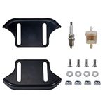 Mikatesi Snow Blower Slide Skid Plate Shoes Set for Honda 76153-736-010 76153-736-000 HS55 HS70 HS80 HS50 Snowblower Set of 2 with Mounting Hardware Spark Plugs Fuel Filter Kit