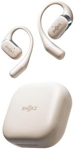 SHOKZ OpenFit for 2023 Open-Ear True Wireless Bluetooth Headphones with Microphone, Earbuds with Earhooks, Sweat Resistant, Fast Charging, 28HRS Playtime, Beige