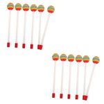 SUPVOX 12 Pcs Sponge Stick Drumsticks for Kids Marimba Mallets Kick Practice Drumstick Lollipop Drum Hammer