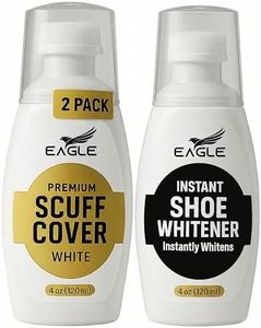 Eagle Sneaker Whitener for Shoes – 2 Pack White Shoe Polish & Scuff Cover | Instantly Whitens, Restores, & Covers Scuffs on Leather, Canvas, Mesh, Foam & Rubber | Built-In Sponge Applicators