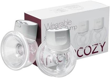 Momcozy Hands-Free Breast Pump S12 Pro, Wearable & Portable Pump with Soft DoubleFit Flange, 3 Modes | 9 Levels Double Electric Pump, Smart Display, 24mm, 2 Pack Cozy Grey