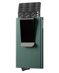 VULKIT Minimalist Wallet with Money Clip, RFID Blocking Pop Up Card Holder Slim Metal Wallet for Men Midnight Green