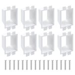 8pcs BE1-2 Electrical Outlet Box Extenders, 1 Gang/Single Gang Electric Box Extension with 16pcs Screws Power Switch Receptacles Accessories (White)